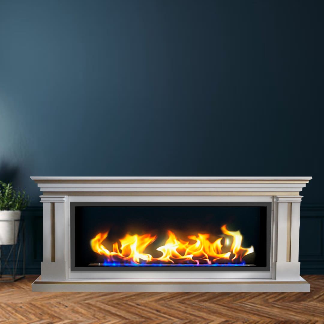 Биокамин в линейном портале "Русский огонь" Вермонт с защитным стеклом по цене 102 600 руб.