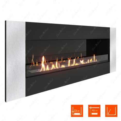 Биокамин SteelHeat GRAND-V 1200 XL стекло + стемалит