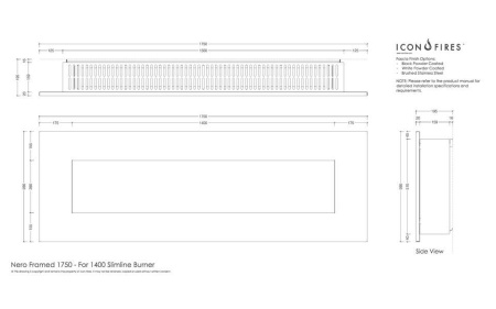 Настенный биокамин Nero 1750SS по цене 455 500 руб.