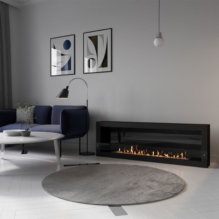 Биокамин SteelHeat WALL ONE 1700 черный, стекло, стемалит по цене 94 710 руб.