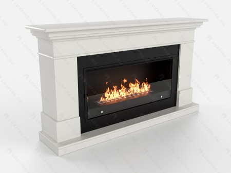 Биокамин Lux Fire с порталом Ангара 42, белый по цене 124 306 руб.