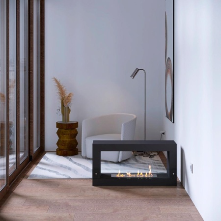 Биокамин SteelHeat WALL FRAME ONE 900 черный, стемалит по цене 48 720 руб.