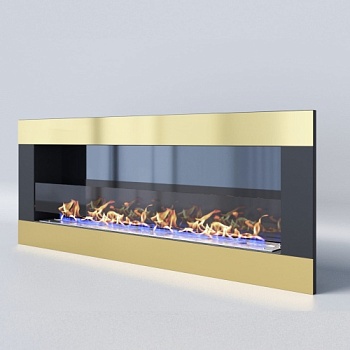 Биокамин "Русский огонь" Голд 1500V встраиваемый с защитным стеклом