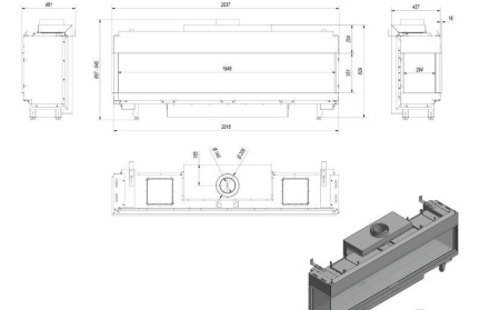 Газовая топка Kratki LEO/L/200/NG (магистральный газ)
