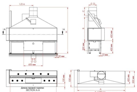 
Газовая топка Vero Design NI G7 H1 G