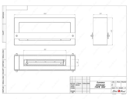 Биокамин SteelHeat FRAME ONE 1000 черный по цене 51 030 руб.