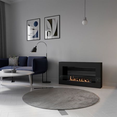 Биокамин SteelHeat WALL GRAND 1200 черный, стемалит по цене 56 070 руб.